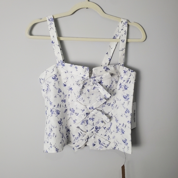 Reformation Sedgwick Linen Top Size 4 NWT - Picture 4 of 16